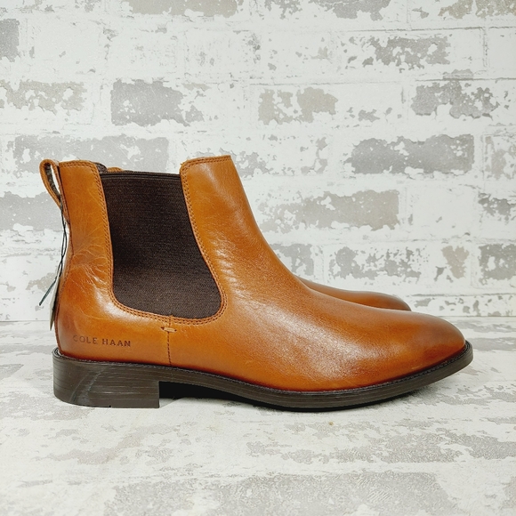 New Cole Haan Men's Hawthorne Brown Leather  Chelsea Boots T248 - Picture 5 of 10